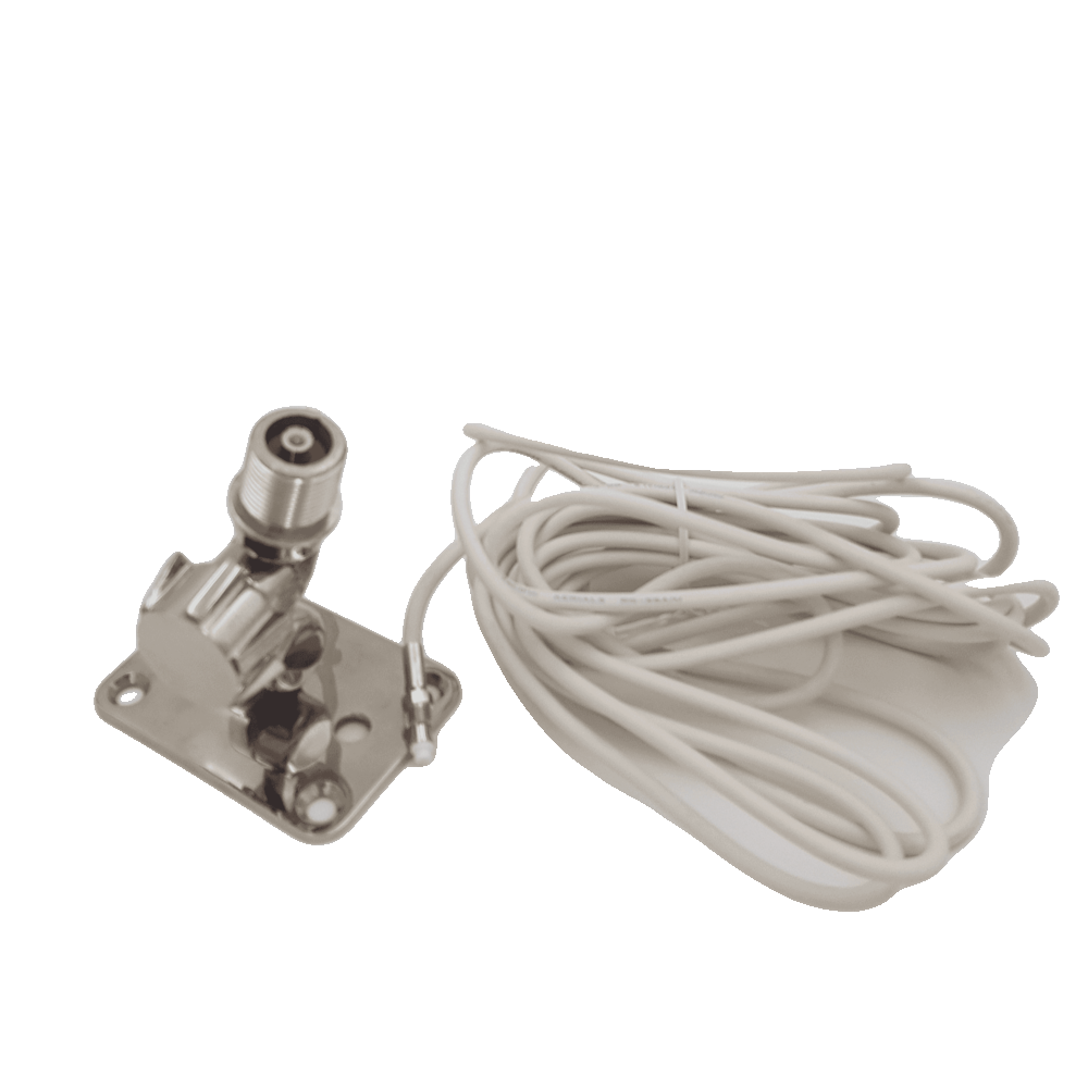 Roestvrijstalen VHF Antennemontage Quick-Fit met 5 m kabel – origineel B&G onderdeel voor stevige en betrouwbare montage | AML