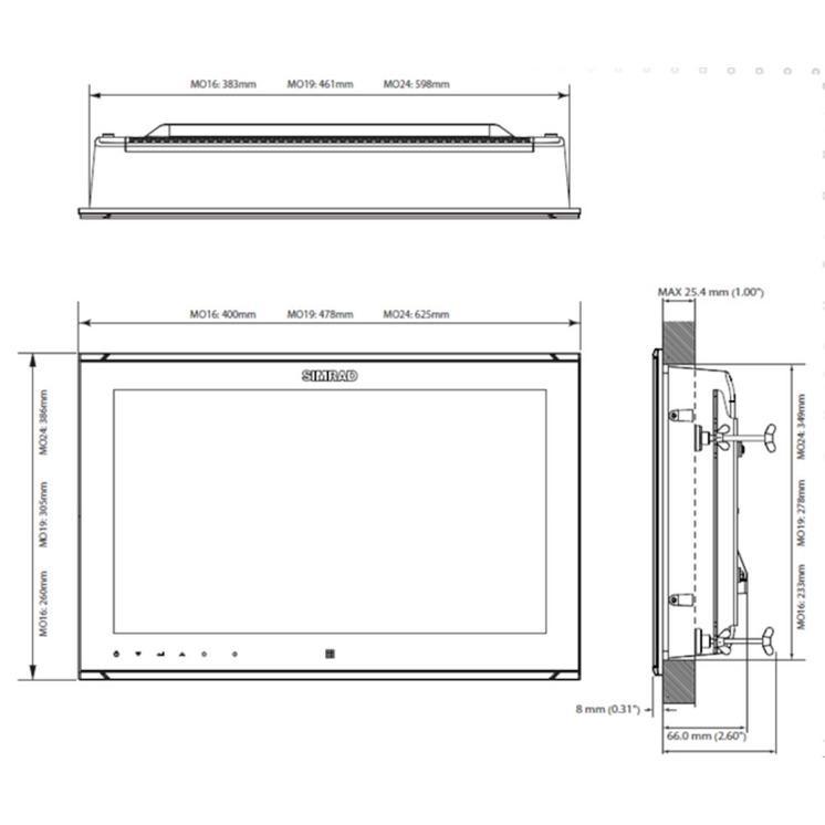 Zeus 19 monitor, breedbeeld, multitouch-B&G kaartplotter en multifunctioneel display voor nauwkeurige navigatie aan boord | AML