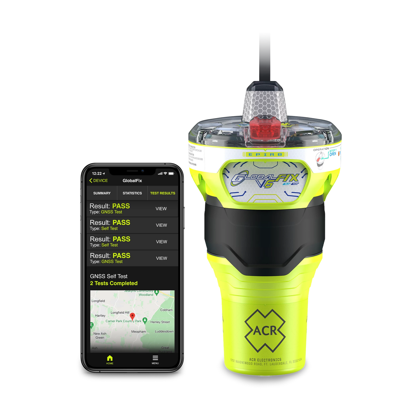 ACR GlobalFix V6 EPIRB Cat II met handmatige beugel