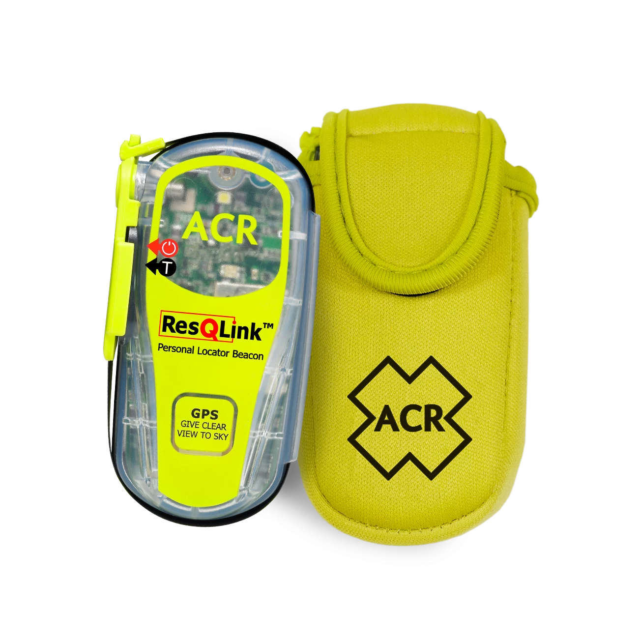 ACR drijvende beschermhoes met ResQLink personal locator beacon erin