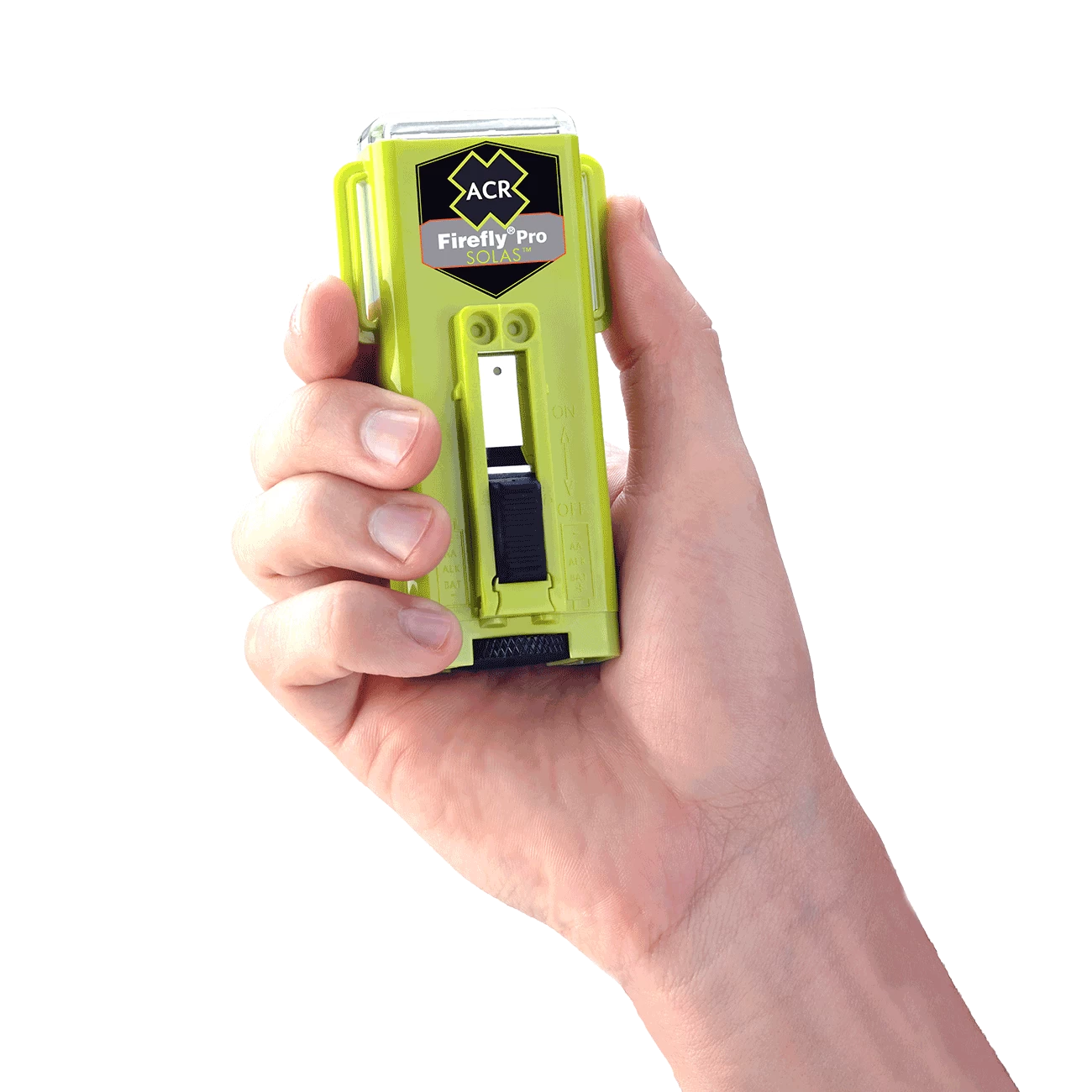 ACR Firefly PRO Waterbug stroboscooplicht in de hand, formaat