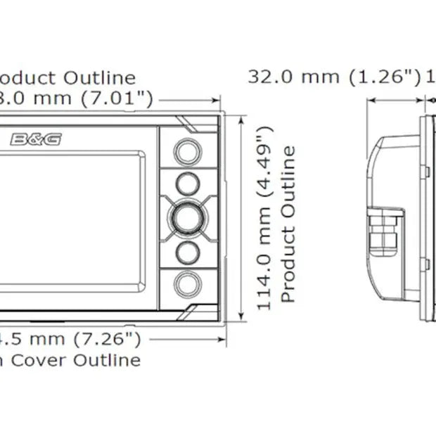 H5000 Grafische Display-B&G zeilinstrument voor nauwkeurige weergave van snelheid, diepte en windgegevens | AML