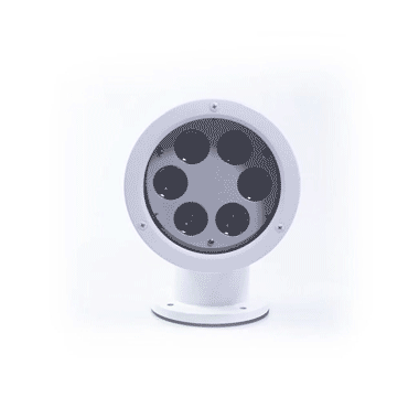 ACR RCL-50 LED zoeklicht wit, weergave rondom, zijaanzicht