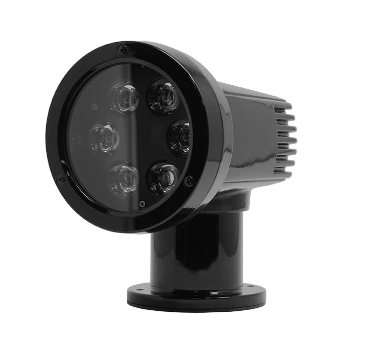 ACR RCL-50 LED zoeklicht zwart, schuin linksvoor, zijaanzicht