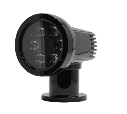 ACR RCL-50 LED zoeklicht zwart, schuin linksvoor, zijaanzicht