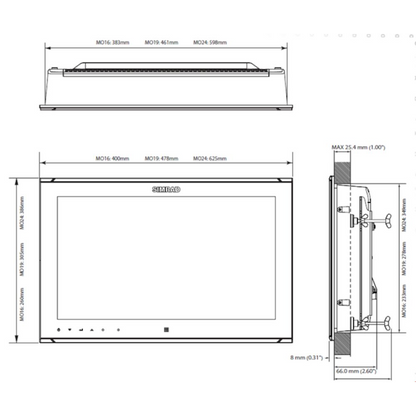 Zeus 19 monitor, breedbeeld, multitouch-B&G kaartplotter en multifunctioneel display voor nauwkeurige navigatie aan boord | AML